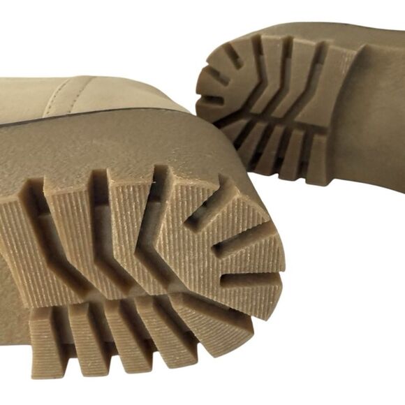 Mia Kara Knit Cuff Lug Sole Chelsea Boot Sand Tan Women’s Size 7 - Picture 9 of 14